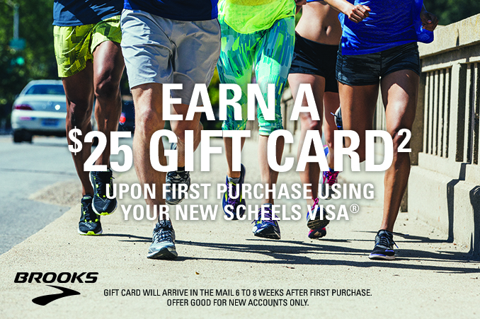 Earn a $25 Gift Card upon first purchase using your new SCHEELS Visa Card